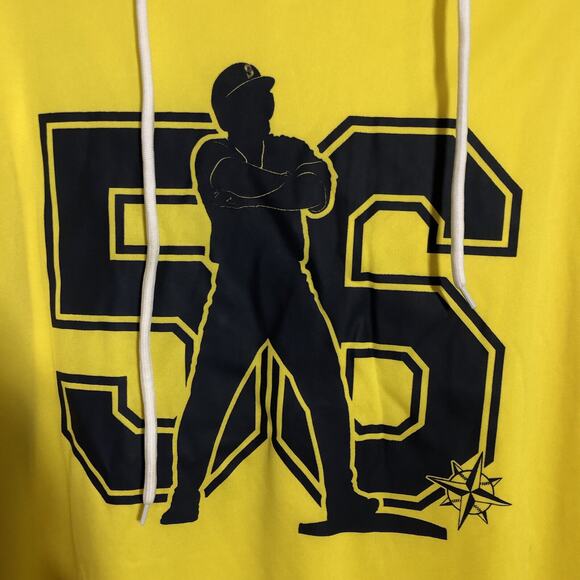 Randy Arozarena XL Crossed Arm Lightweight SGA Lightweight Yellow Hooded Jersey - Picture 5 of 13